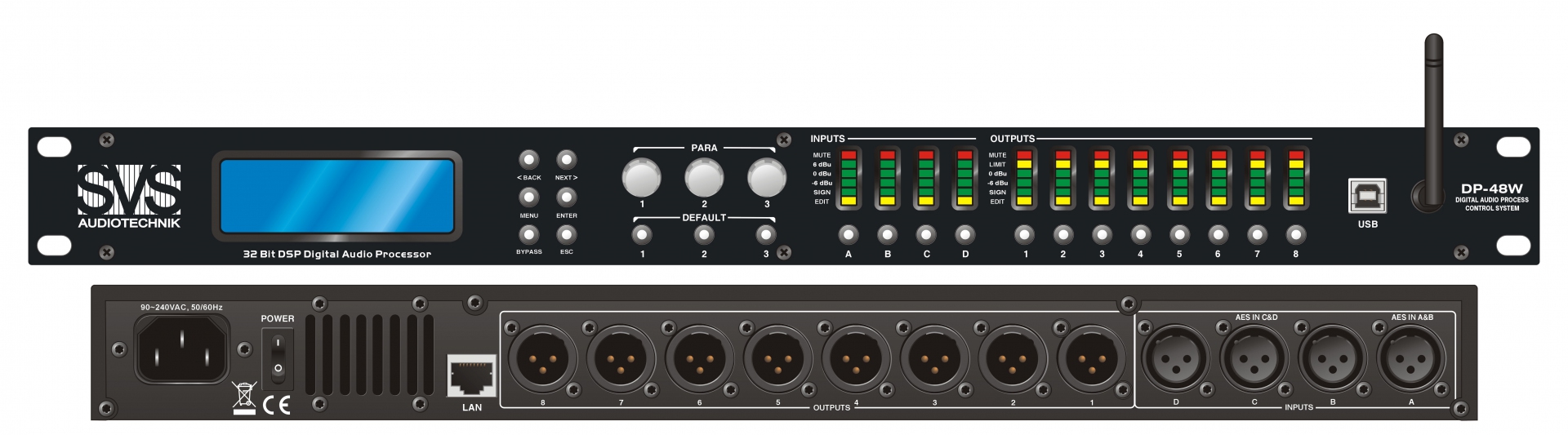 SVS Audiotechnik DP-48W Цифровой процессор: 4 входа 8 выходов в Дивногорске