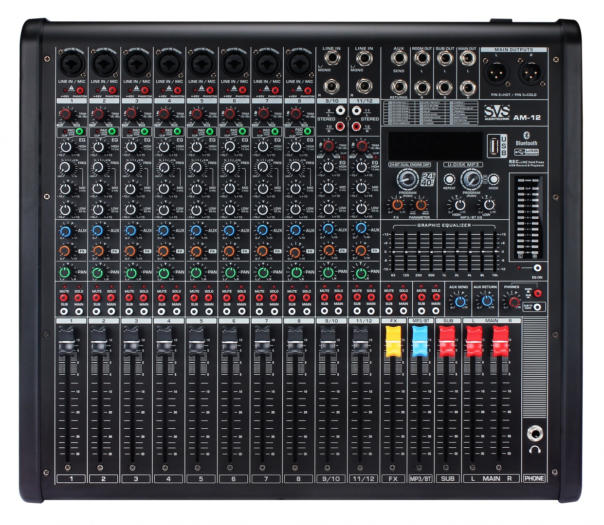 SVS Audiotechnik mixers AM-12 Микшерный пульт аналоговый, 12-канальный в Дивногорске