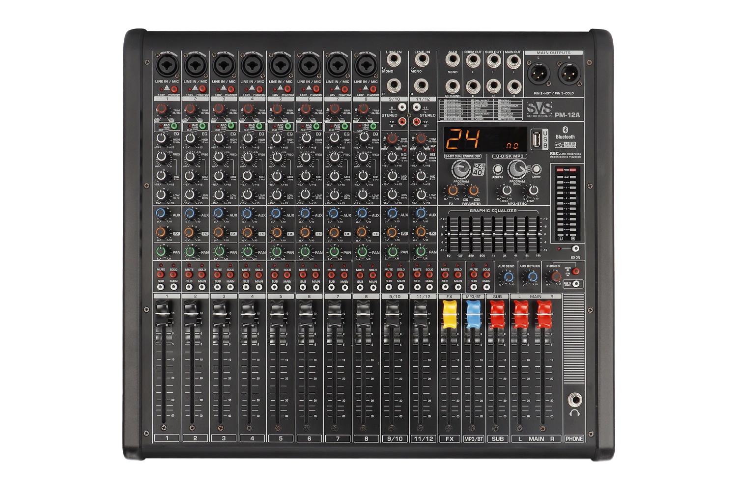 SVS Audiotechnik mixers PM-12A Активный аналоговый микшерный пульт, 12-канальный в Дивногорске